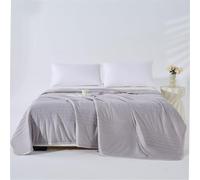 ODOT Couette Été Légère et Fine Réversible Sans Housse Lavable Enfant Jeté de Lit Douce et Confortable, Légère et Respirante, Couverture 2 Personnes Gris 180x200cm