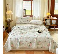 Odot Couette Réversible Ete Legere et Fine, 2,5 Tog Couette sans Housse Lavable - Douce et Confortable, Légère et Respirante Couverture Quilting d'Été (Roses élégantes,200 * 230cm)