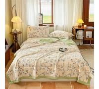 Odot Couette Réversible Ete Legere et Fine, 2,5 Tog Couette sans Housse Lavable - Douce et Confortable, Légère et Respirante Couverture Quilting d'Été (Fruits dorés,200 * 230cm)