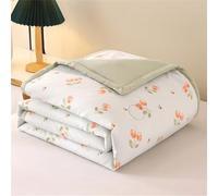 Odot Couette Réversible Ete Legere et Fine, Couette sans Housse Lavable - Douce et Confortable, Légère et Respirante Couverture Quilting d'Été (Fleurs d'oranger,200 * 230cm)