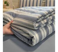 Odot Couette sans Housse Lavable 4,5 Tog, Couette Réversible Ete Legere et Fine - Douce et Confortable, Légère Respirante Couverture Quilting d'Été (Rayures Bleu foncé,150 * 200cm)