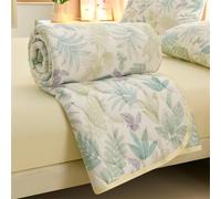 Odot Couette sans Housse Lavable 4,5 Tog, Couette Réversible Ete Legere et Fine - Douce et Confortable, Légère Respirante Couverture Quilting d'Été (Feuilles de Plantes,200 * 230cm)