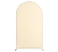 Odot Couverture d'Arche de Mariage, Couverture de Toile de Fond d'Arche Couverture de Toile de Fond Ronde pour la Décoration de Fête d'anniversaire de Mariage -9 Couleur (6ft/180x80cm,Beige)