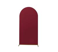 Odot Couverture d'Arche de Mariage, Couverture de Toile de Fond d'Arche Couverture de Toile de Fond Ronde la Décoration de Fête d'anniversaire de Mariage Romantique (6.6ft/ 200x100cm,Rouge Bourgogne)