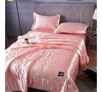 Odot Couvre Lit 1/2 Personnes Satin Dessus de Lit Été Printemps Doux Et Confortable Couvre Lit Matelassé Réversible Couverture de Lit Microfibre Léger Jeté De Lit (200x230cm,Jade)