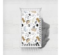 Odot Drap Housse Lit Bebe, Motif de Dinosaure Draps Housses Bébé en Microfibre, Extensible Doux Respirant Protège Matelas Compatible pour Berceau, Couffin et Nacelle (Dinosaure H,90x140cm)