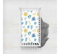 Odot Drap Housse Lit Bebe, Motif de Dinosaure Draps Housses Bébé en Microfibre, Extensible Doux Respirant Protège Matelas Compatible pour Berceau, Couffin et Nacelle (Dinosaure I,70x140cm)