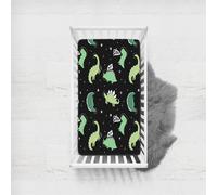 Odot Drap Housse Lit Bebe, Motif de Dinosaure Draps Housses Bébé en Microfibre, Extensible Doux Respirant Protège Matelas Compatible pour Berceau, Couffin et Nacelle (Dinosaure E,60x120cm)