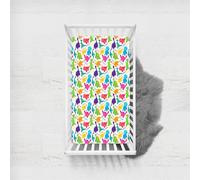 Odot Drap Housse Lit Bebe, Motif Dinosaure Coloré Housses en Microfibre, Extensible Doux Respirant Protège Matelas Compatible pour Berceau, Couffin et Nacelle (70x140cm,Dessin Animé 2)