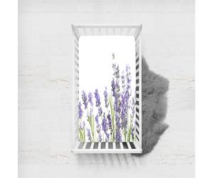 Odot Drap Housse pour Lit Bébé en Microfibre Doux Respirant, Drap Housses Enfant avec Imprimé Floral Élégant, Protège Matelas Compatible pour Berceau, Couffin et Nacelle (45x90cm,Jacinthe)