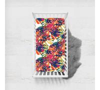 Odot Drap Housse pour Lit Bébé en Microfibre Doux Respirant, Drap Housses Enfant Imprimé Feuilles de Palmier Psychédéliques, Protège Matelas pour Berceau, Couffin et Nacelle (Style C,45x90cm)