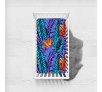 Odot Drap Housse pour Lit Bébé en Microfibre Doux Respirant, Drap Housses Enfant Imprimé Feuilles de Palmier Psychédéliques, Protège Matelas pour Berceau, Couffin et Nacelle (Style B,65x95cm)