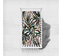 Odot Drap Housse pour Lit Bébé en Microfibre Doux Respirant, Drap Housses Enfant Imprimé Feuilles de Palmier Psychédéliques, Protège Matelas pour Berceau, Couffin et Nacelle (Style E,75x33cm)