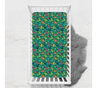 Odot Drap Housse pour Lit de Bébé, Impression de Dinosaure Draps Housses Enfants Respirant Douce Extensible Protège Matelas pour Lit Bébé, Berceau, Lit Parapluie (Vert,70x140 cm)