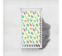 Odot Drap Housse pour Lit de Bébé, Motif Dinosaure Housse de Matelas pour Bébé Drap Housse Respirant Douce pour Lit Parapluie et Berceau Draps Housses Enfants (Dinosaure vert,100x135cm)