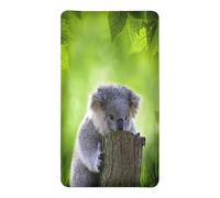 Odot Drap Housse pour Lit de Bébé, Motif Koala 3D Drap Housse pour Matelas de Bébé, Extensible Respirant Douce, pour Lit Parapluie et Berceau, Enfant Fille Garçon (Koala Gris,60x120cm)