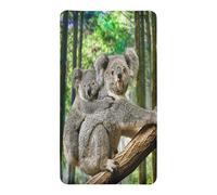 Odot Drap Housse pour Lit de Bébé, Motif Koala 3D Drap Housse pour Matelas de Bébé, Extensible Respirant Douce, pour Lit Parapluie et Berceau, Enfant Fille Garçon (Forêt,60x120cm)