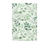 Odot Drap Housse pour Lit Parapluie, Motif Feuille Plante Drap Housse pour Berceau Drap Housse de Lit Enfant Douce Housse de Matelas Enfant Drap Housse Enfant (Feuille verte,105x60cm)
