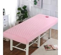 Odot Drap Housse Table de Massage avec Trou Couleurs Unies Doux Réutilisable Serviette Couverture De Lit de Beauté Couvre-Lit De Massage Drap Housse pour Spa Beauté Salon Visage (Rose,70x185cm)