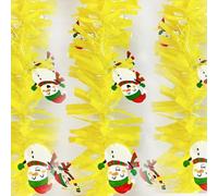 Odot Guirlande de Noël 1-10 Pièces, Scintillante Épaisse Brillante, Guirlande Sapin, Décoration Suspendue pour l'arbre de Noël Mariage Vacances Fête Décoration (Jaune 04,10 pièces)