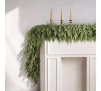 Odot Guirlande Sapin Artificiel Realiste 2.7M, Guirlande Sapin Artificiel de Noel Extérieur pour Manteau de Cheminée, Escaliers, Table, Décorations Intérieures et Extérieures (Vert,2.7M)