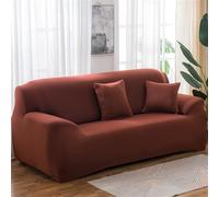 Odot Housse de Canapé Extensible, Couleur Unie Bonbon Protege Canape 1/2/3/4 Places, Housse Canapé avec Accoudoirs Lavable, Housse Canape Universel, Housse de Fauteuil Moderne (1 Place,Marron)