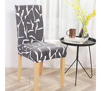Odot Housse de Chaise Extensible Universelle 1/4/6/10 pièces Décoration de Chaise Moderne pour chaises Housse Couverture de Chaise pour la décoration de Mariage à Domicile (La Mode,6 pièces)