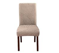 Odot Housse de Chaise Salle à Manger, 2/4/6 Pièces Housse Chaise Extensible Couverture de Chaise, Polaire Tricotée Protège Chaise pour Hôtel,Mariage (Lot de 6,Sable)