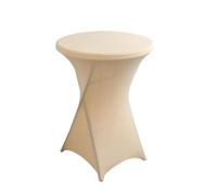 Odot Housse de Table Ronde Extensible en Spandex, Housse Mange Debout, Nappe pour Table Cocktail pour Restaurant Bar Table Cocktail Table de Banquet de Mariage (60 * 110cm-1pc,Champagne)