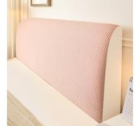 Odot Housse de Tête de Lit 150/180/ 200 /220cm en Tissu Rafraîchissante Couleur Unie Extensible Doux, Housse de Protection Tête de Lit Chambre à Coucher Antipoussière Lavable (Rose,220cm)