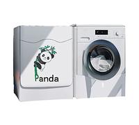 Odot Housse pour Machine à Laver Couverture Lave-Linge Anti-poussière Couverture Tumble Protection Imperméable pour Face Avant de Machine à Laver et Sèche-Linge (Panda,M)