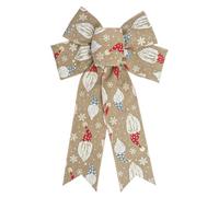 Odot Lot de 6 Nœud de Noël pour Sapin de Noël Mignons Motifs Nœuds de noël pour Couronne Noeuds Décoratifs Décoration pour Porte d'entrée, Intérieur, Extérieur (Barbe,6 pièces)