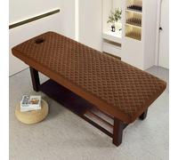 Odot Matelassé Drap Housse Table de Massage avec Trou Réutilisable Serviette Couverture De Lit de Beauté Doux Couvre-Lit de Massage Drap Housse Spa Beauté, Salon du Visage (Marron,60x180cm)