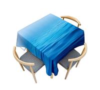 Odot Nappe Carrée Anti Tache, Impression d'eau de Mer 3D Imperméable Anti Taches Lavable Rectangulaire Nappe pour Fête Decoration Ménage Jardin Picnic (Tranquille,120x120cm)