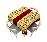 Odot Nappe Carrée Anti Tache, Motif d'art Tribal 3D Imperméable Anti Taches Lavable Rectangulaire Nappe pour Fête Decoration Ménage Jardin Picnic (180x180cm,Nation Africaine)