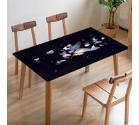 Odot Nappe de Table Élastique, Rectangulaire Nappes Impression 3D, Protecteurs de Table pour Extérieur, Cuisine, Fête, Jardin et Salle à Manger (Papillon,95x95cm)