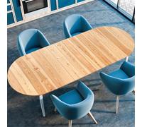 Odot Nappe de Table Ovale en Anti Tache Intérieur Extérieur Nappe Ovale avec Bord Élastique Imperméable Couverture de Table pour Maison Cuisine Jardin - 3D Grain de Bois (Classic,114x142cm)