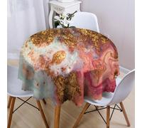 Odot Nappe Ronde Anti Tache Lavable 60-200 cm, Nappe Ronde Longue Jusqu au Sol Impermeable pour Décoration Table à Manger Circulaire et Extérieur Jardin, Fêtes (Nébuleuse 9,170cm)
