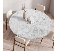 Odot Nappe Ronde Exterieur Elastique Nappe Ronde Imperméable Anti Tache Couverture de Table avec Bord Élastique Nappes Rondes pour Cuisine Jardin, Texture Marbrée (Graffiti,150cm)