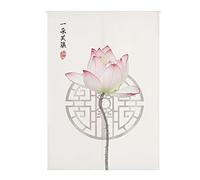 Odot Noren Rideau de Porte Long Coton et Lin, Rideau Demi-Porte Peinture à l'encre Chinois Style, Rideau de Séparation de Cuisine de Restaurant Tapisserie Décoration (85x200cm,Antiquité)