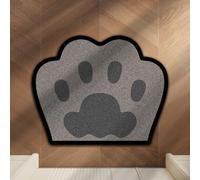 Odot Paillasson Exterieur Entree, Tapis Entree Interieur en Luffa PVC, Empreinte de Patte de Chat Tapis Interieur Attrape-Poussière Antidérapant, Paillasson pour Porte Entrée (Gris,80x100cm)