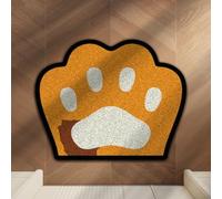 Odot Paillasson Exterieur Entree, Tapis Entree Interieur en Luffa PVC, Empreinte de Patte de Chat Tapis Interieur Attrape-Poussière Antidérapant, Paillasson pour Porte Entrée (Orange,60x90cm)