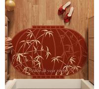 Odot Paillasson Exterieur Entree, Tapis Entree Interieur en Luffa PVC, Motif de Lanterne Tapis Interieur Attrape-Poussière Antidérapant, Paillasson pour Porte Entrée, Patio (Rouge 4,80x120cm)