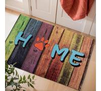 Odot Paillasson Exterieur Entree, Tapis Entree Interieur en Luffa PVC, Motif d'empreinte de Patte Tapis Interieur Attrape-Poussière Antidérapant, Paillasson pour Porte Entrée (Couleur 6,80x120cm)