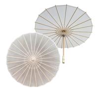 Odot Parapluie Papier Parapluie Chinois 2 Pièces (Blanc,40cm)