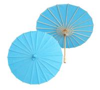 Odot Parapluie Papier Parapluie Chinois 2 Pièces (Bleu ciel,40cm)
