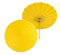 Odot Parapluie Papier Parapluie Chinois 2 Pièces (Jaune,60cm)
