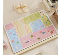Odot Patchwork de Dessins Animés Tapis Salle de Bain Diatomite (Vert,30x40cm)