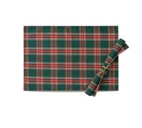 Odot Plaid de Noël Chemin de Table Lavable Chemin de Table, Table Tissu Exquis Deco Table pour l'Intérieur Et l'Extérieur, Vacances, Fête, Salon, Nouvel (40x180cm,Rouge Vert)