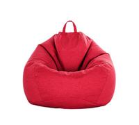 Odot Pouf Poire sans Remplissage, Couleur Unie Doux Pouf, Pouf Salon Chambre pour Adolescente und Adulte, Confortable Fauteuil Pouf, Polyvalent Housse Pouf Poire (L(90x110cm),Rouge)